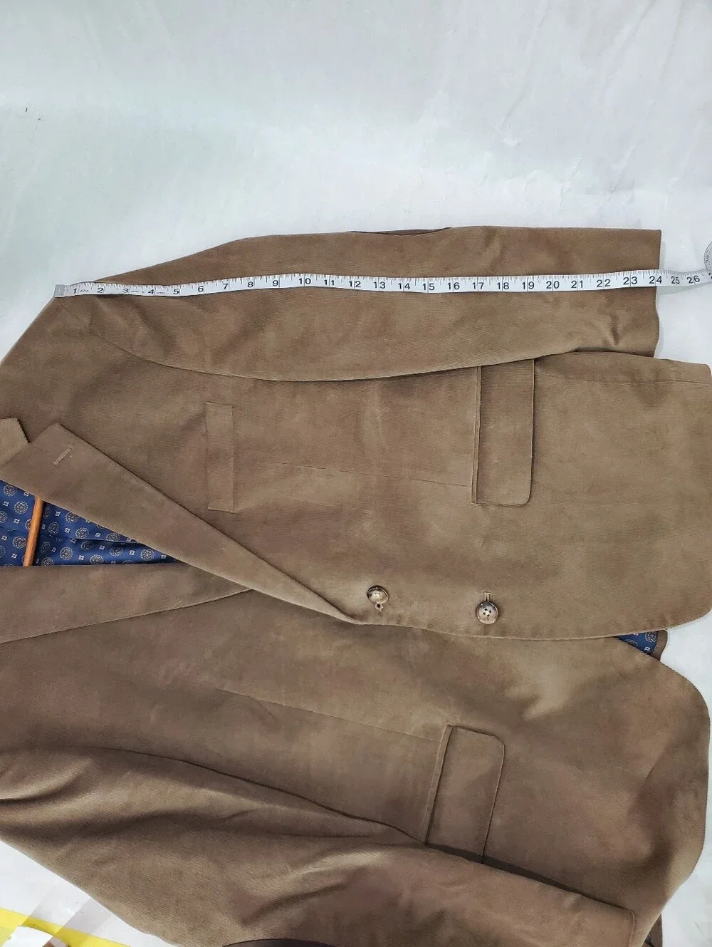 Lauren Ralph Lauren Corduroy Blazer 44S Tan Brown Lined Sport Coat Casual Jacket